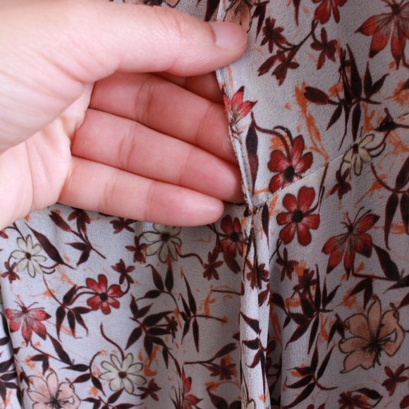 CHLOÉ Scalloped floral-print georgette maxi duster coat/jacket - Picture 13 of 16